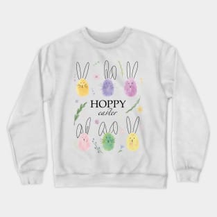 Hoppy Easter bunnies and flowers Crewneck Sweatshirt